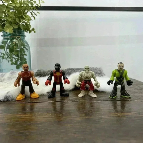 4 Fisher Price‎ Imaginext Jurassic Dinosaurs Dino Rider Figures Toys Skeleton - Picture 1 of 7